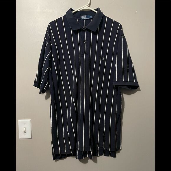 VINTAGE Polo Ralph Lauren short sleeve collar shirt XLT - Picture 1 of 4